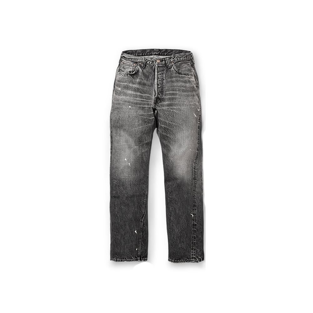 2025SS】1108BKHW-SP Slim Straight Black Denim Dartford Splat
