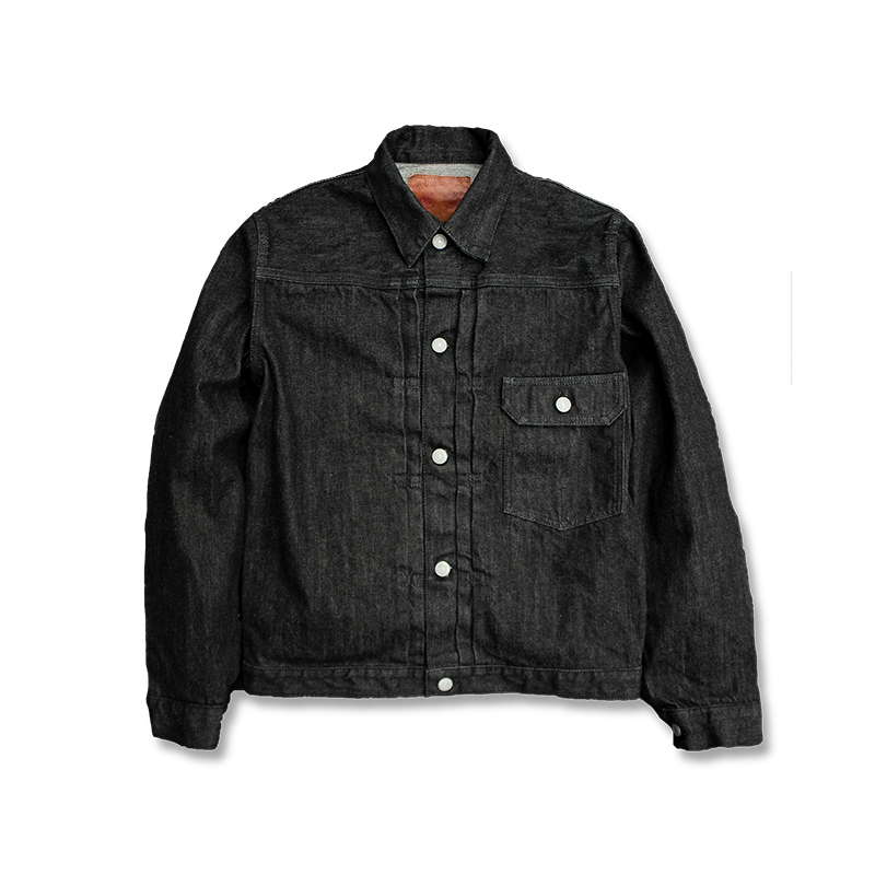 2107BK Type 1 Black Denim Jacket – fullcountjp