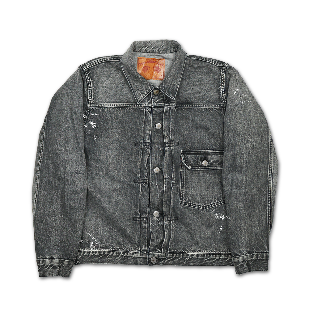 2025SS】2107BKHW-SP Type 1 Black Denim Jacket Dartford Splat