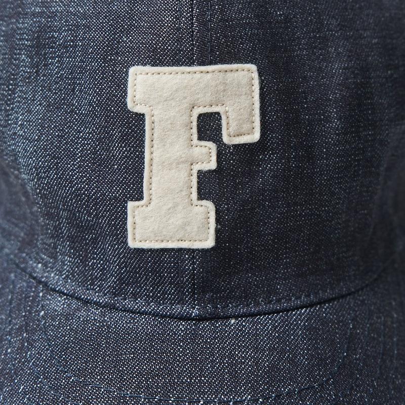 6843 6 Panel Denim Baseball ’F’ Cap