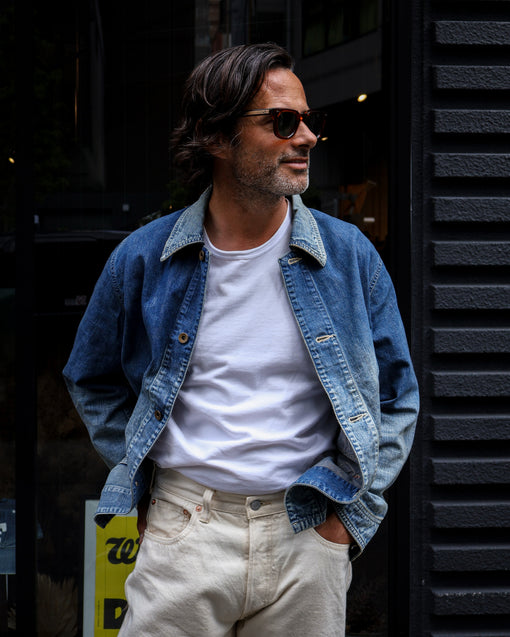 2105HW-2 Denim Chore Jacket HW × 0105EC Wide Ecru Selvedge