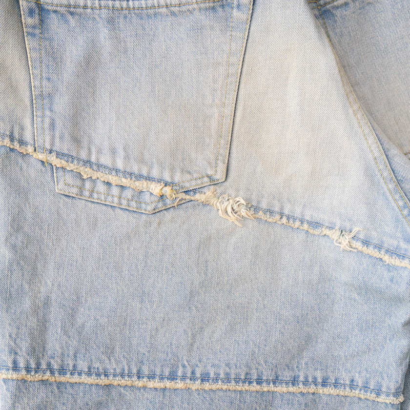 【2025SS】G14FC102 Switching Denim Wide Bermuda Pants (KAMIYA Collaboration)