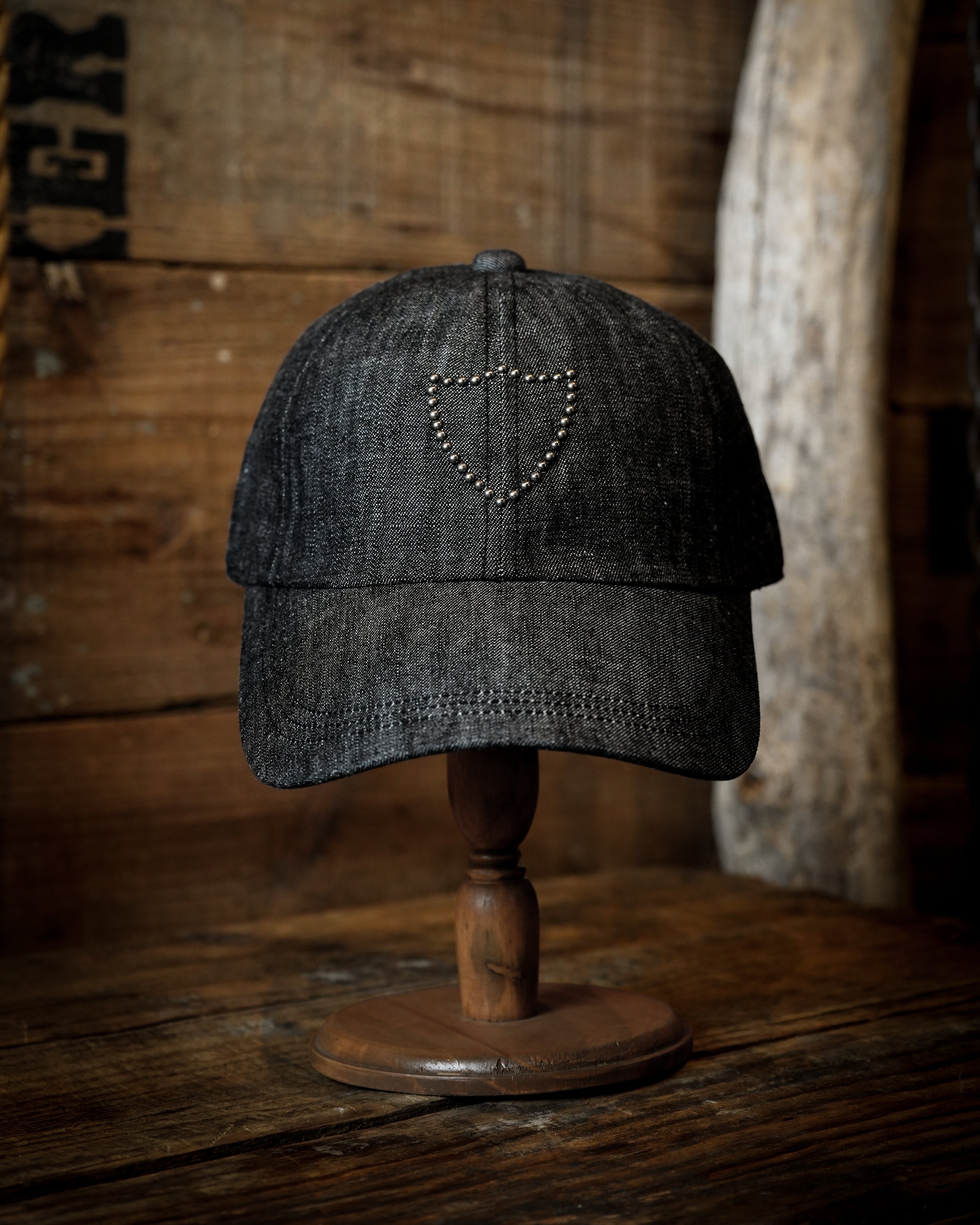 【26AW】6209HTC Black DenimCap On Studs by Zip Stevenson HTC