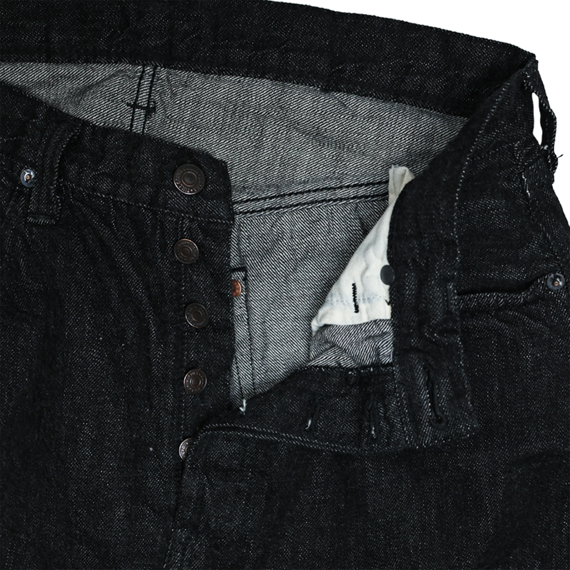 1101BKSS Straight Black Selvedge Denim(Super Smooth