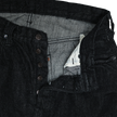 0105BKSS Wide Black Selvedge Denim(Super Smooth)
