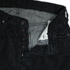 0105BKSS Wide Black Selvedge Denim(Super Smooth)
