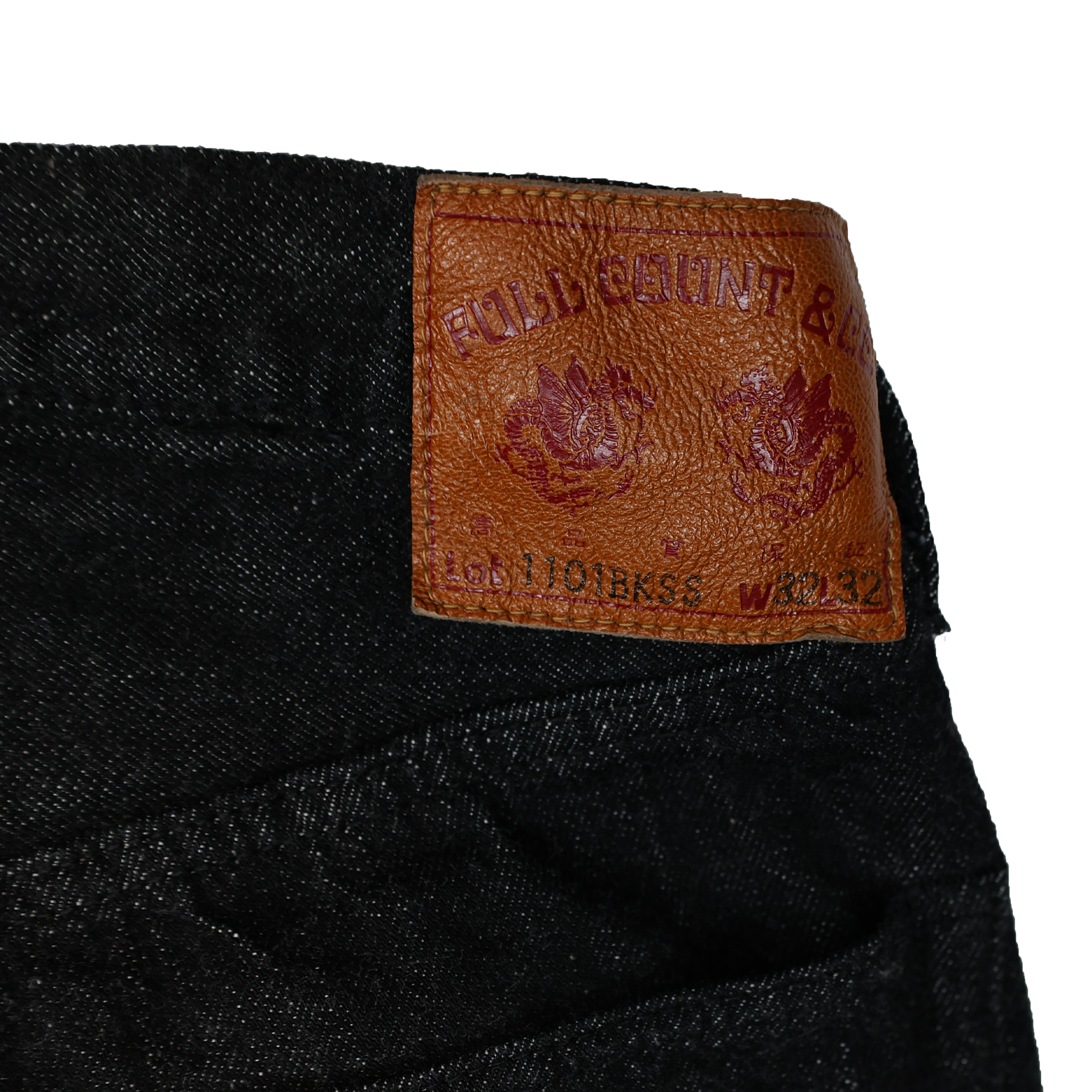 1101BKSS Straight Black Selvedge Denim(Super Smooth