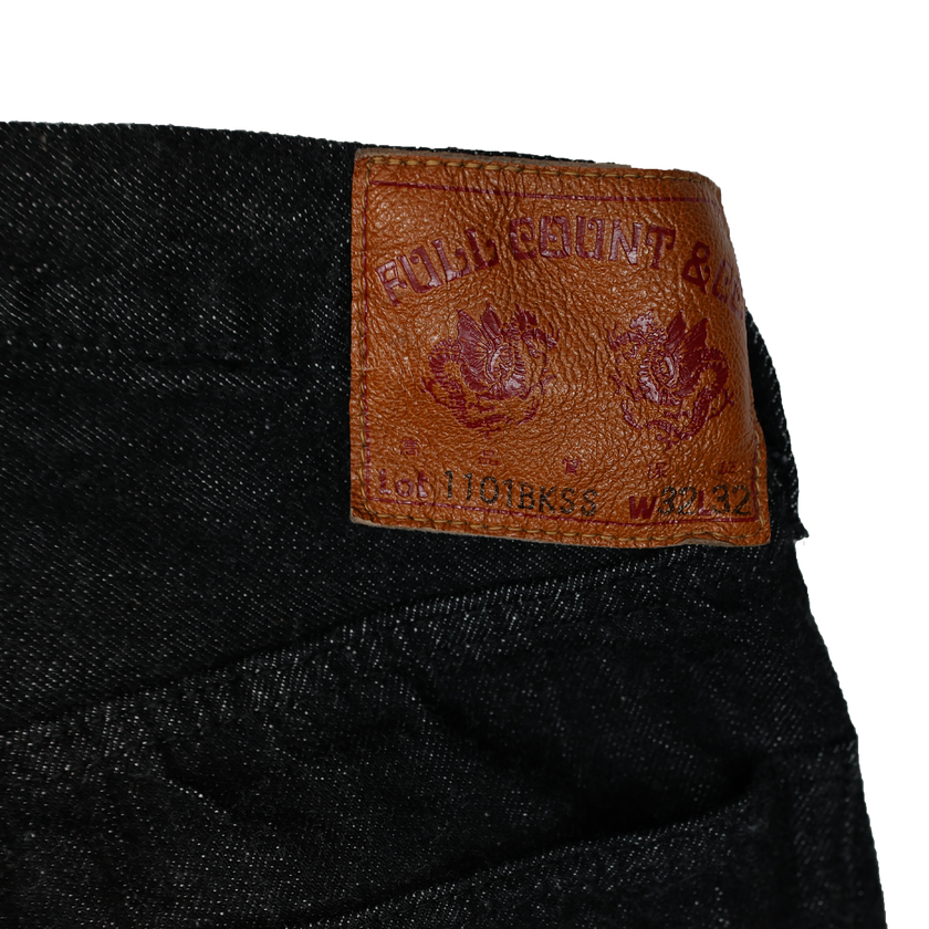1101BKSS Straight Black Selvedge Denim(Super Smooth)