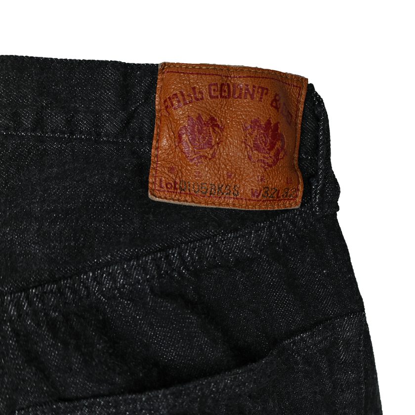 0105BKSS Wide Black Selvedge Denim(Super Smooth)
