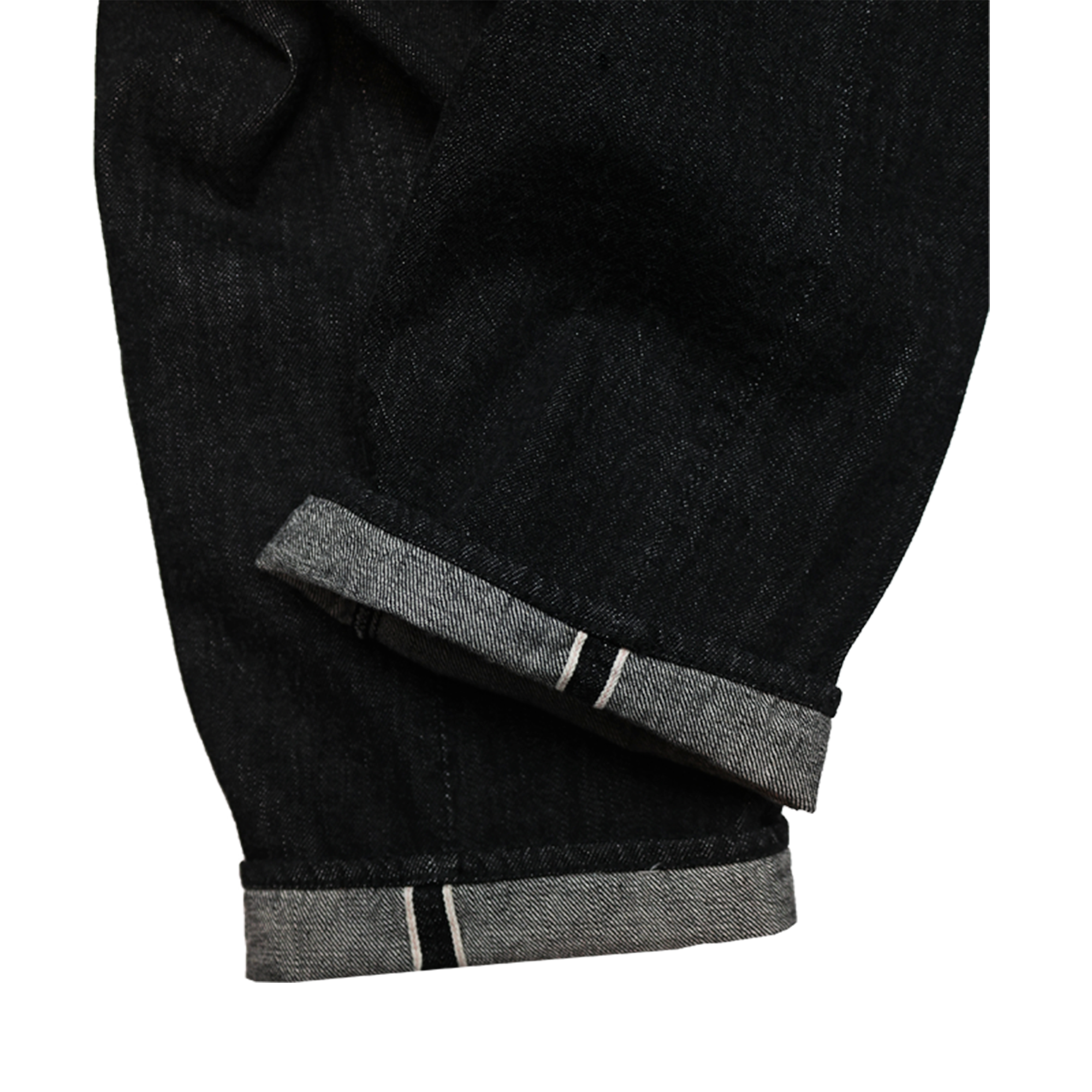0105BKSS Wide Black Selvedge Denim(Super Smooth)