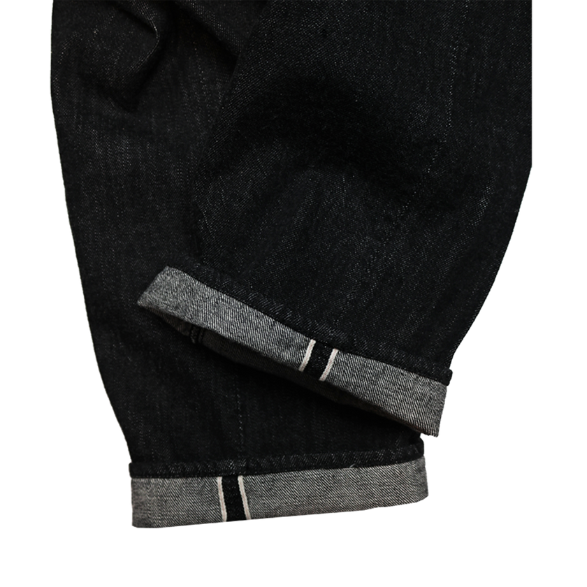 1101BKSS Straight Black Selvedge Denim(Super Smooth)