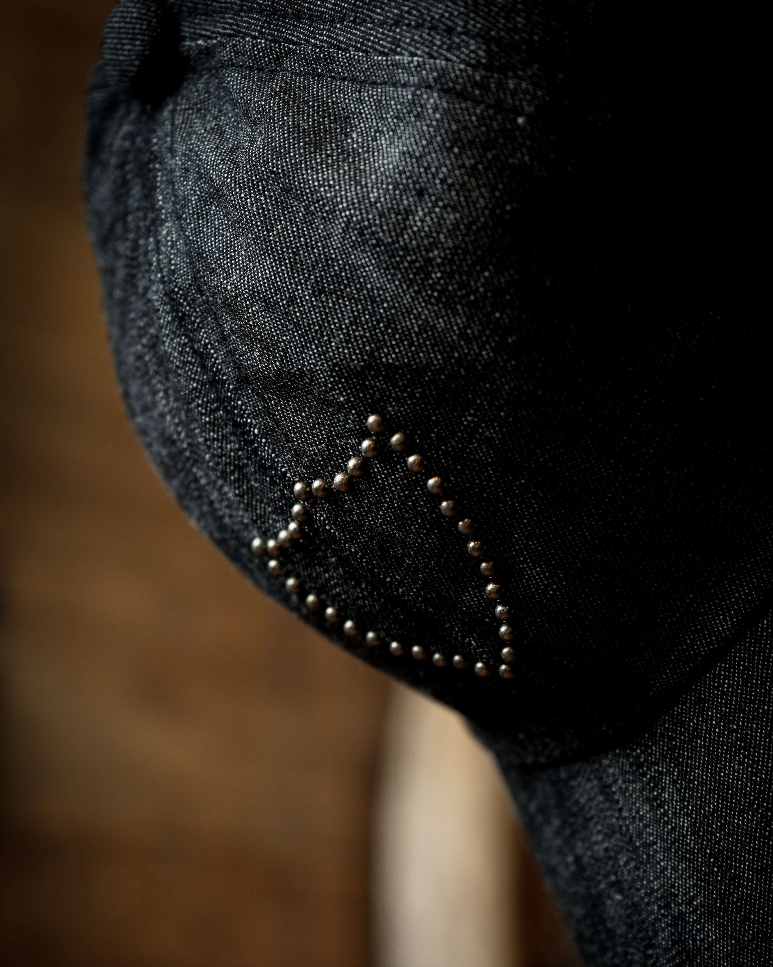 【26AW】6209HTC Black DenimCap On Studs by Zip Stevenson HTC