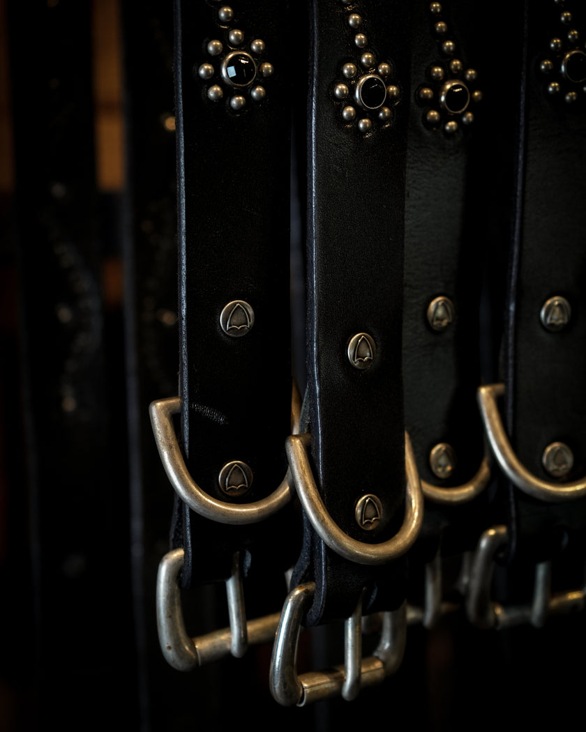 【26AW】6216HTC Flower Studs Belt by Zip Stevenson HTC