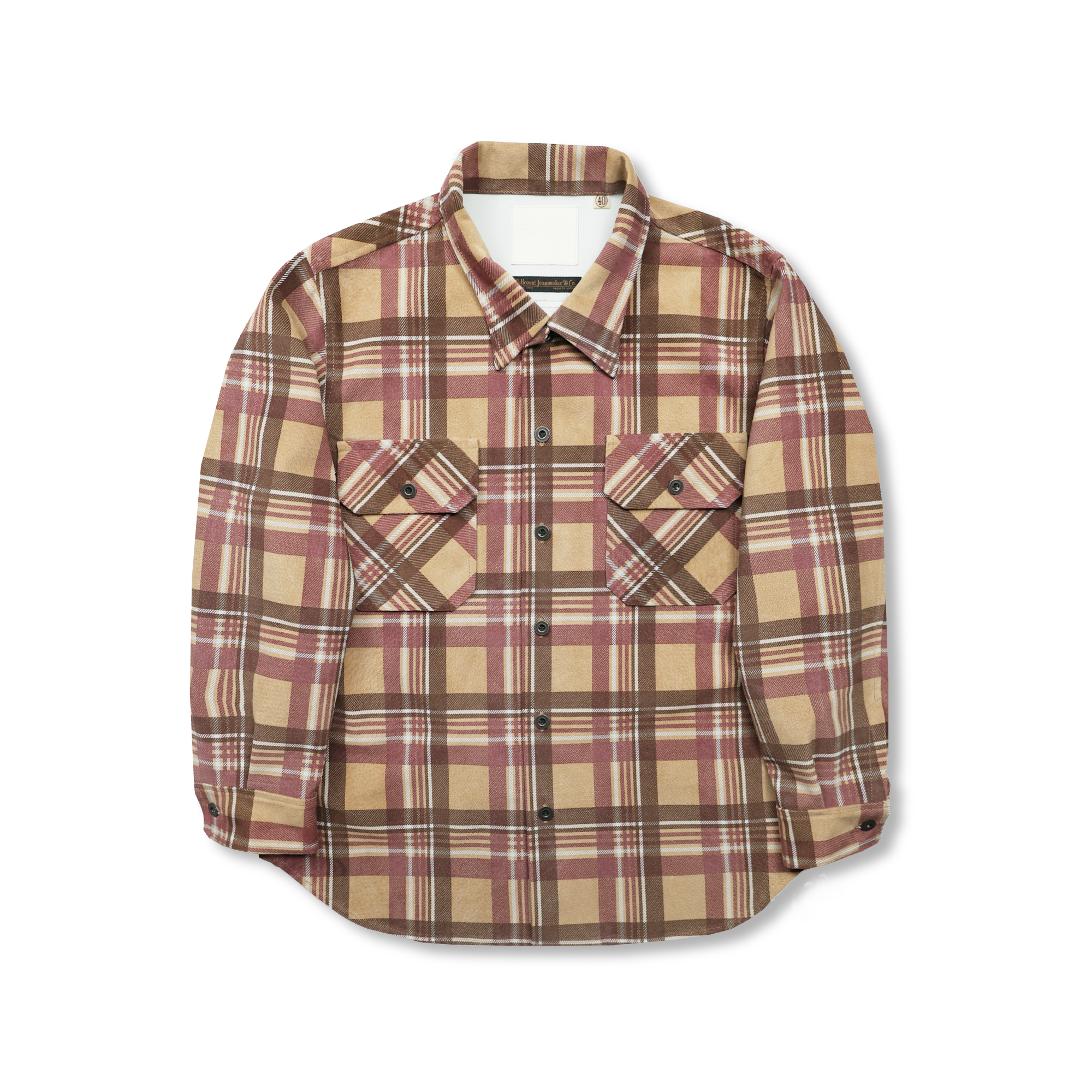 【2025AW】FL-4000 Suede Leather Check Work Shirt