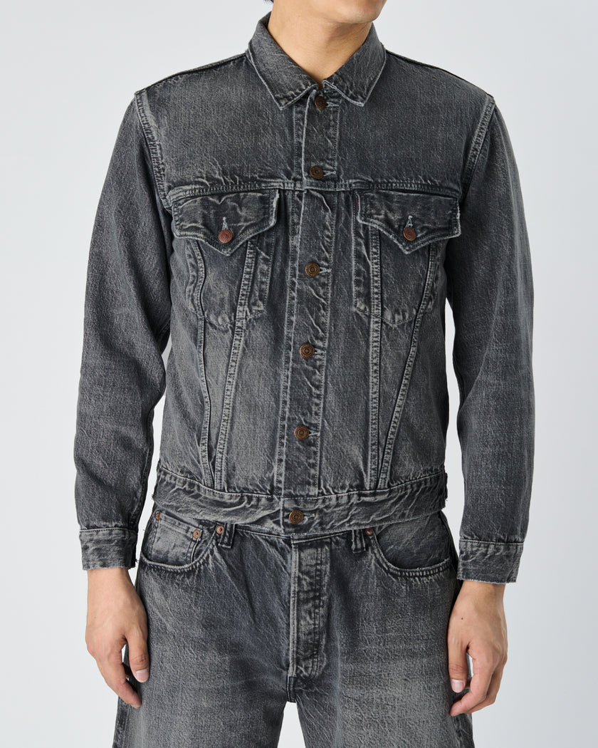 2101BKHW Type3 Black Denim Jacket Dartford