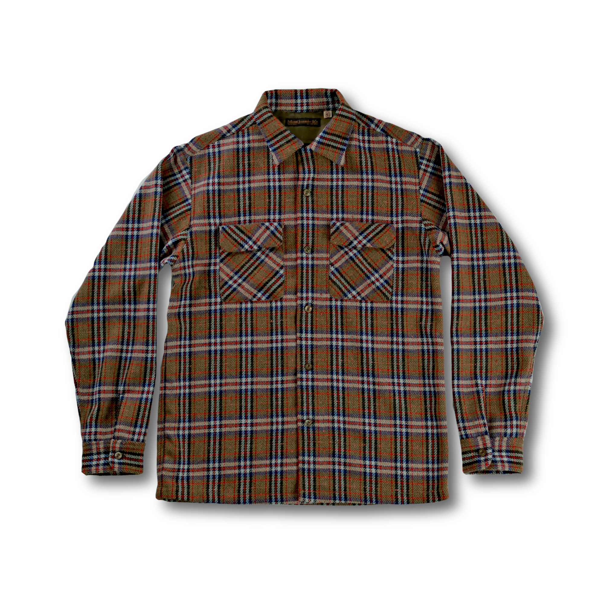 【26AW】4103 Wool Twill Tartan Check Open Collar Shirt