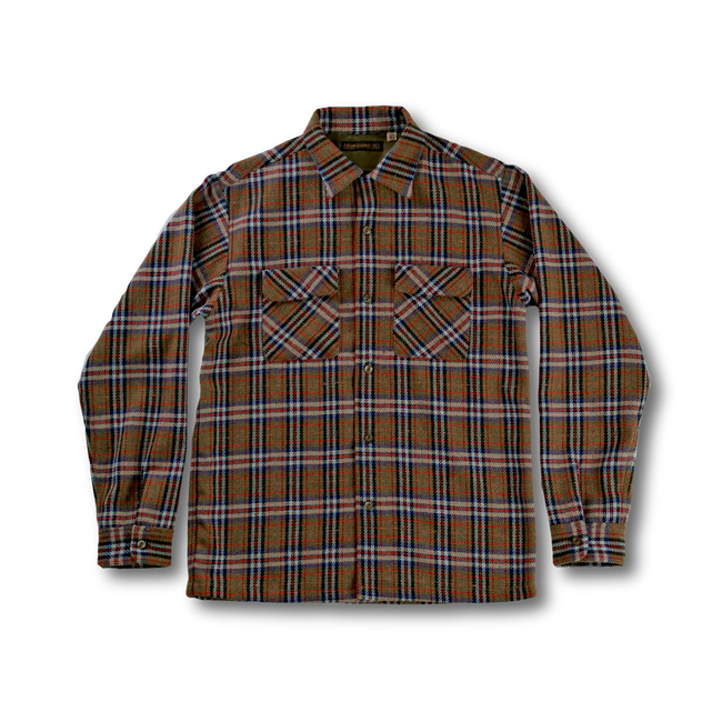【26AW】4103 Wool Twill Tartan Check Open Collar Shirt