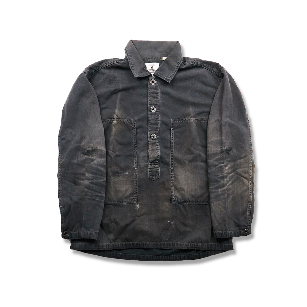 【2026SS】4097VE-1 US Army Black Black Denim Pullover Shirt VE (Vintage Effect)
