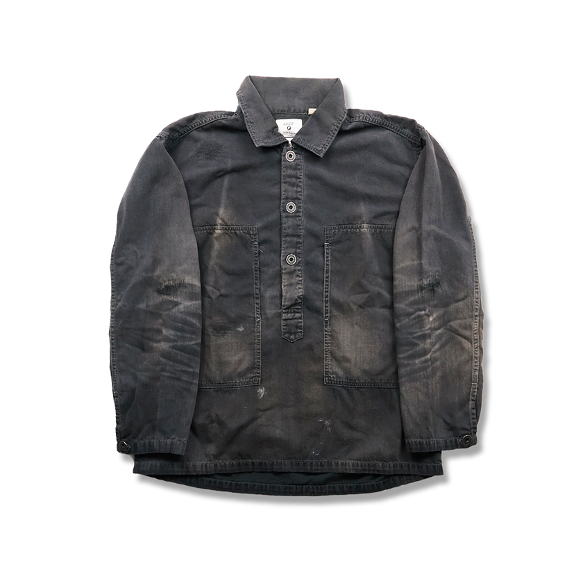4097VE-1 US Army Black Black Denim Pullover Shirt VE (Vintage Effect)
