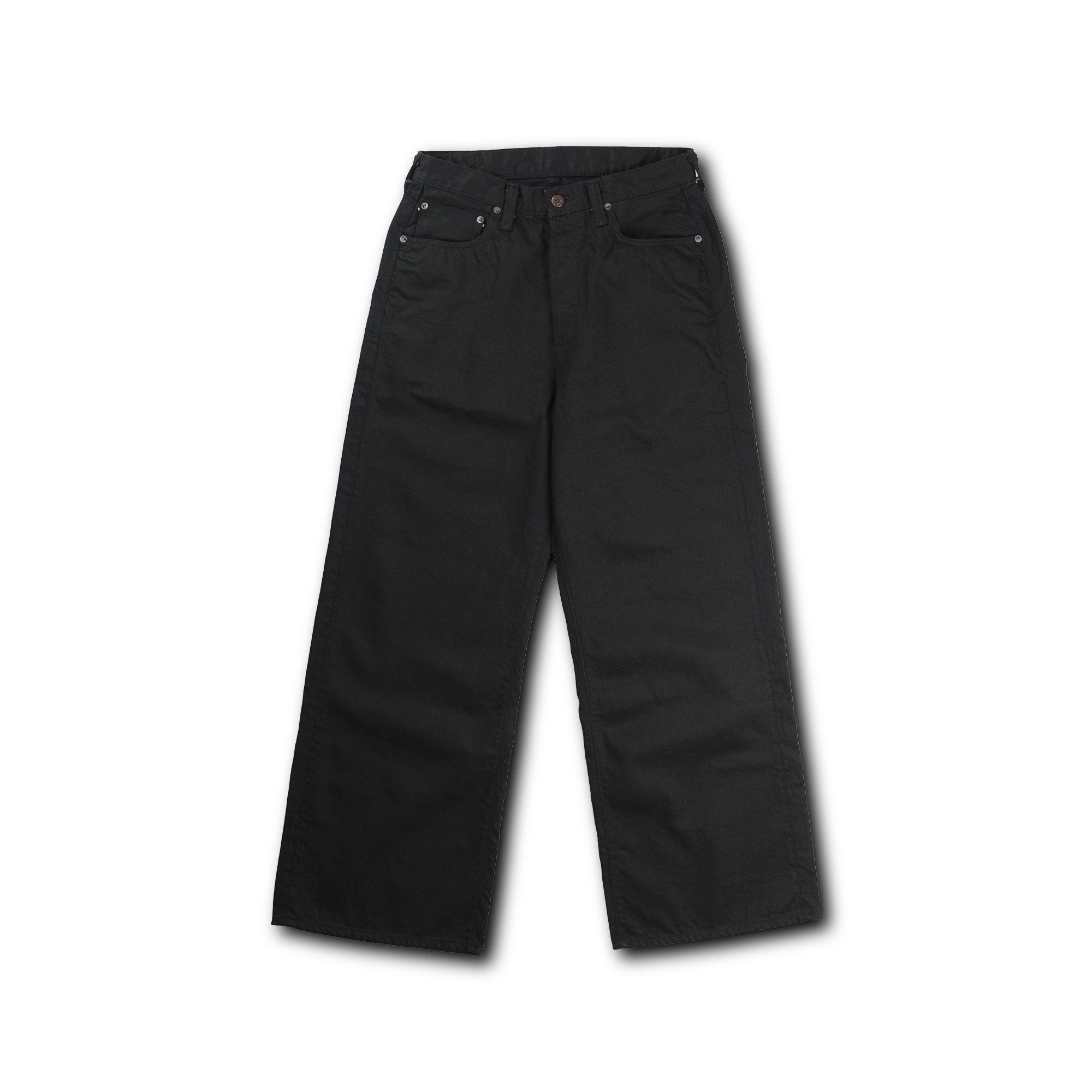 【限定】0105BKBK Wide Black Black Selvedge Denim
