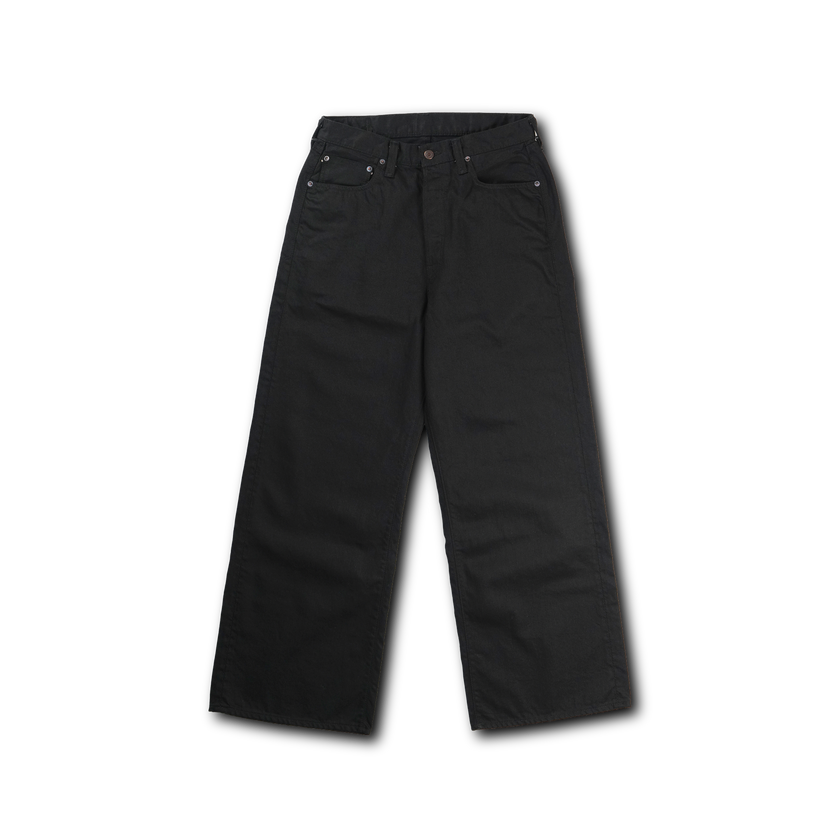 【限定】0105BKBK Wide Black Black Selvedge Denim