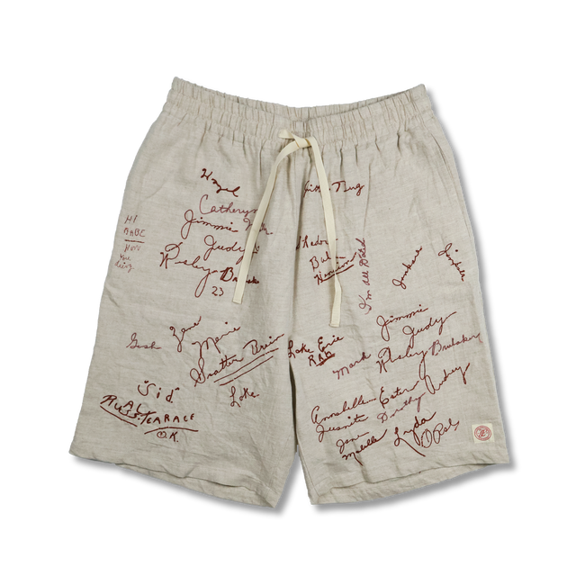 【2026SS】1143-1 Embroidery Signature Resort Shorts