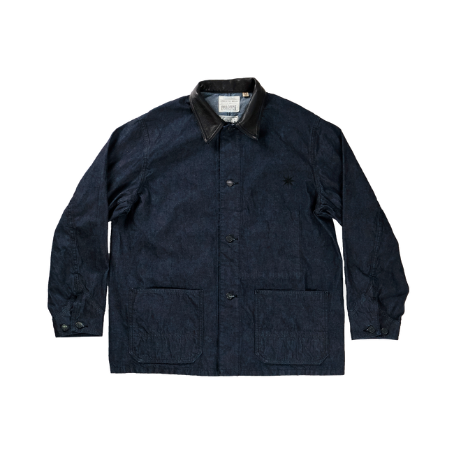 【26AW】GFC2001 Leather Collar Denim Chore Jacket