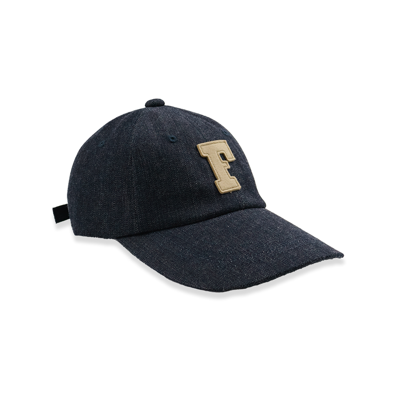 【2026SS】6843L 6Panel Low-Crown Denim Baseball ’F’ Cap