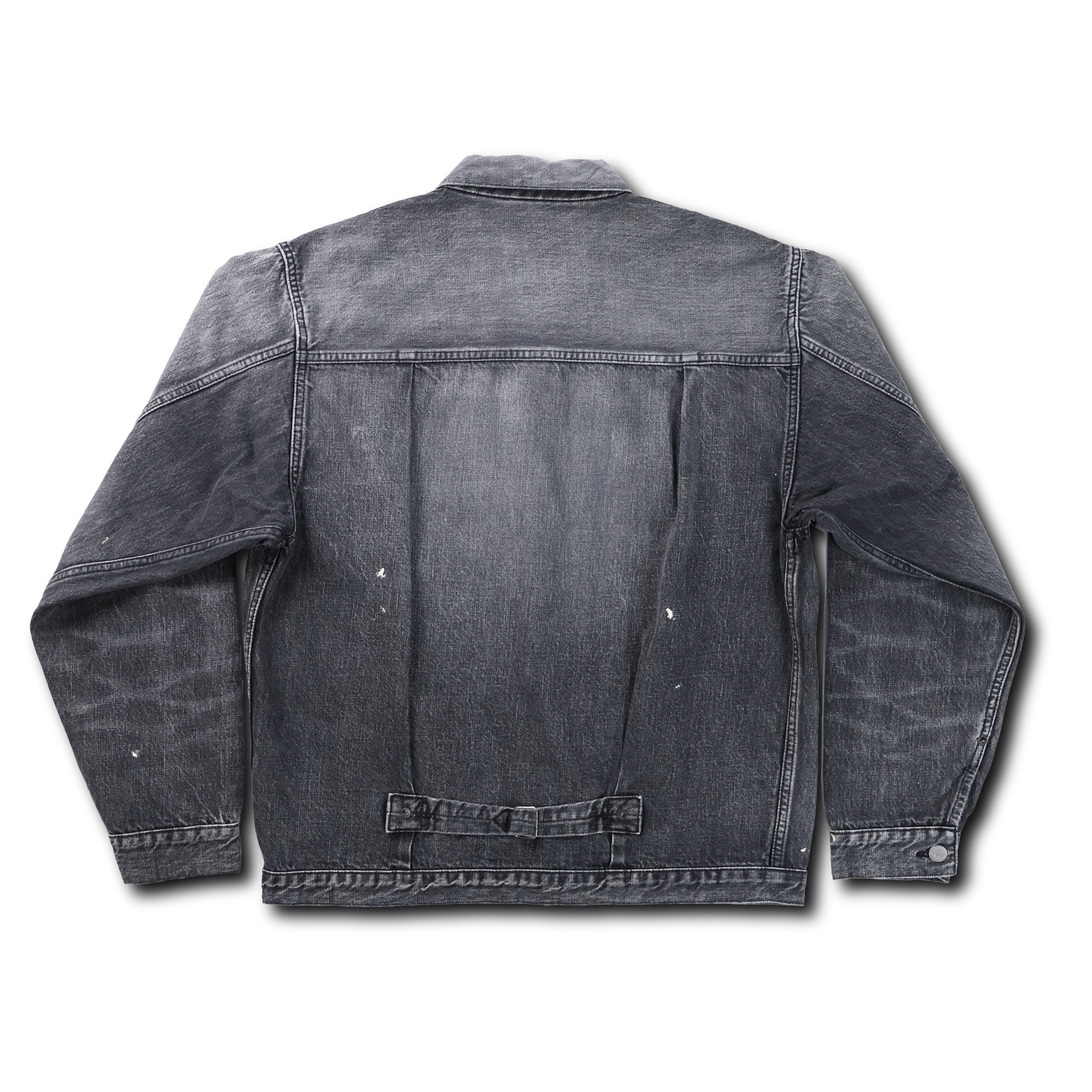 2107BKHW-SP Type 1 Black Denim Jacket Dartford Splat – fullcountjp 2107BKHW-SP Type 1 Black Denim Jacket Dartford Splat – fullcountjp