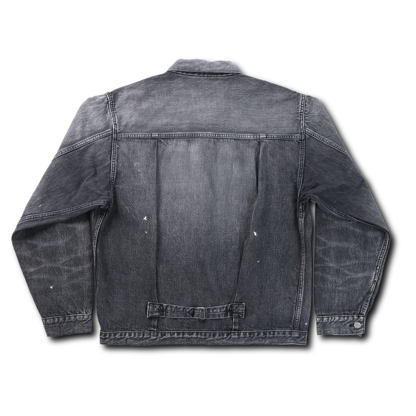 2107BKHW-SP Type 1 Black Denim Jacket Dartford Splat – fullcountjp
