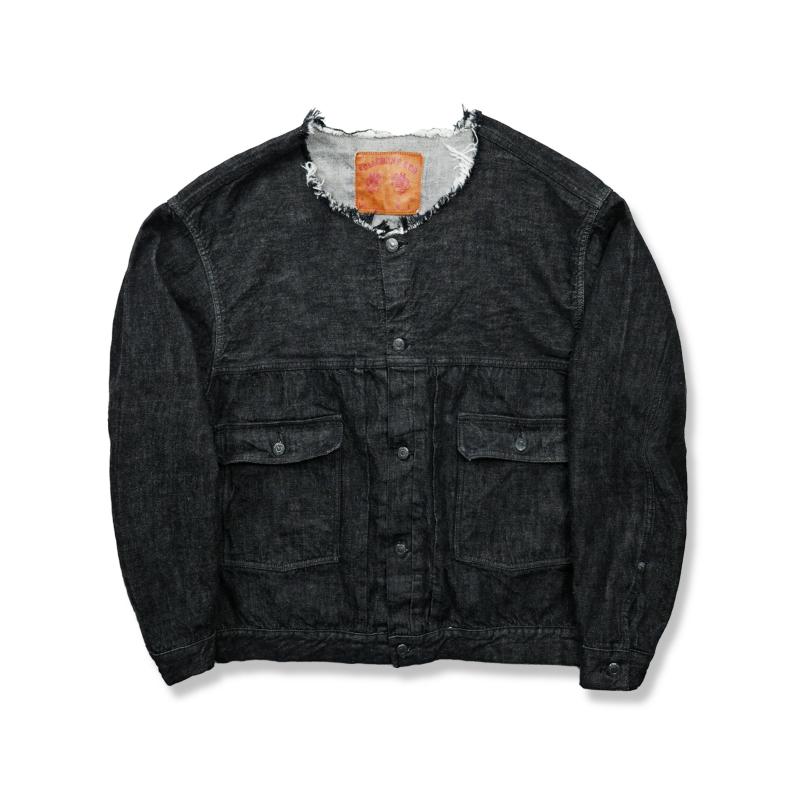 【2025AW) 2103BK Type2 Oversized Black Denim Jacket FULLCOUNT