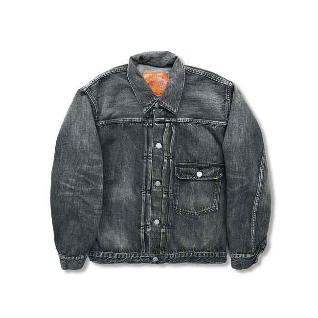 2107BKSSHW Type 1 Black Denim Jacket Dartford (Super Smooth)
