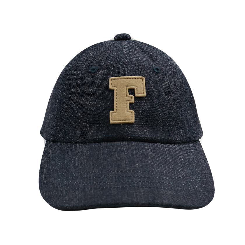 【2026SS】6843L 6Panel Low-Crown Denim Baseball ’F’ Cap