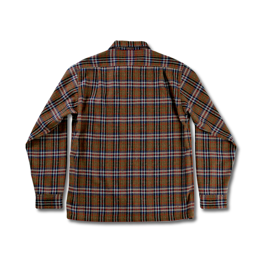 【26AW】4103 Wool Twill Tartan Check Open Collar Shirt