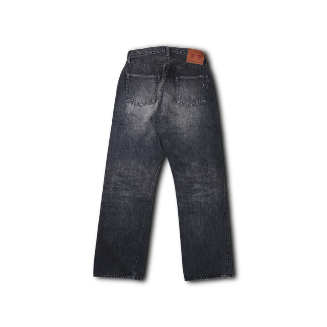 0105BKHW-SP Wide Black Denim Dartford Splatter