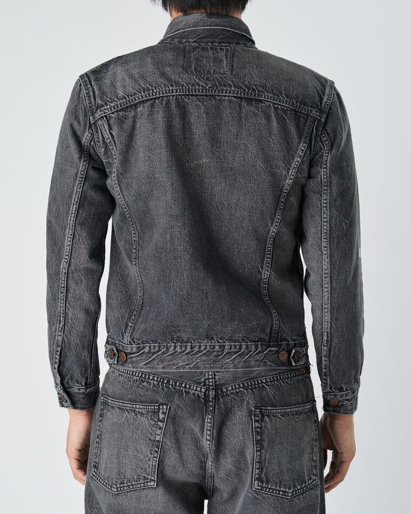 2101BKHW Type3 Black Denim Jacket Dartford