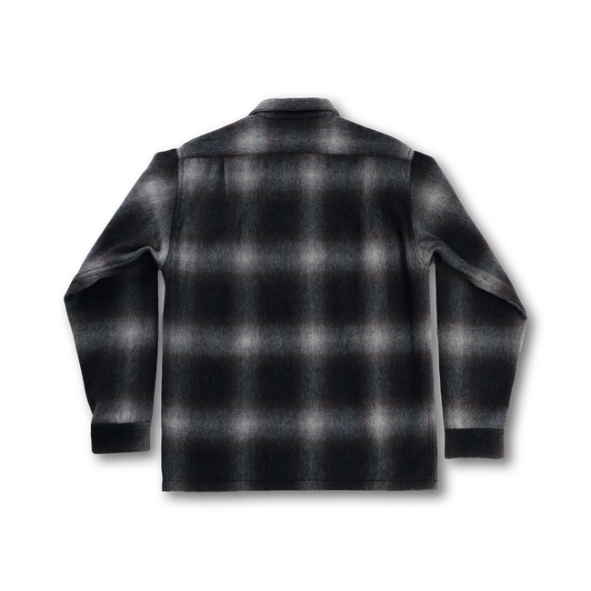 【26AW】4102 Wool Alpaca Shaggy Check Open Collar Shirt
