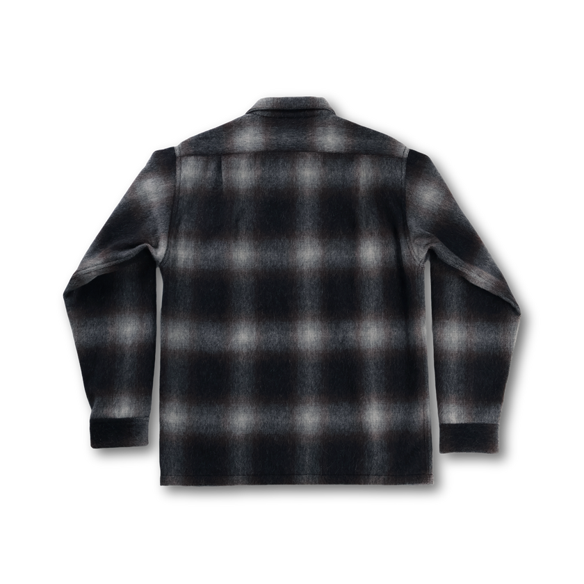 【26AW】4102 Wool Alpaca Shaggy Check Open Collar Shirt