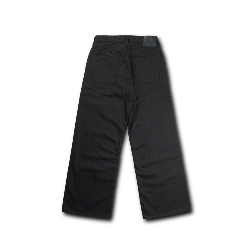 【限定】0105BKBK Wide Black Black Selvedge Denim