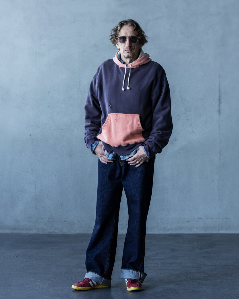 【2025AW】3770 Fading Double Face Sweat Hoodie