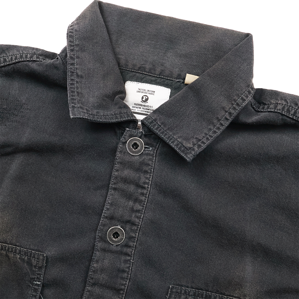 【2026SS】4097VE-1 US Army Black Black Denim Pullover Shirt VE (Vintage Effect)