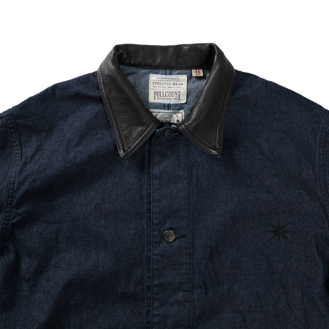 【26AW】GFC2001 Leather Collar Denim Chore Jacket