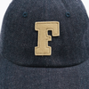 【2026SS】6843L 6Panel Low-Crown Denim Baseball ’F’ Cap