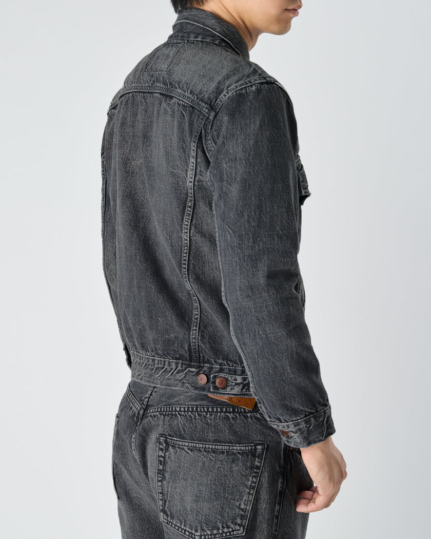 2101BKHW Type3 Black Denim Jacket Dartford
