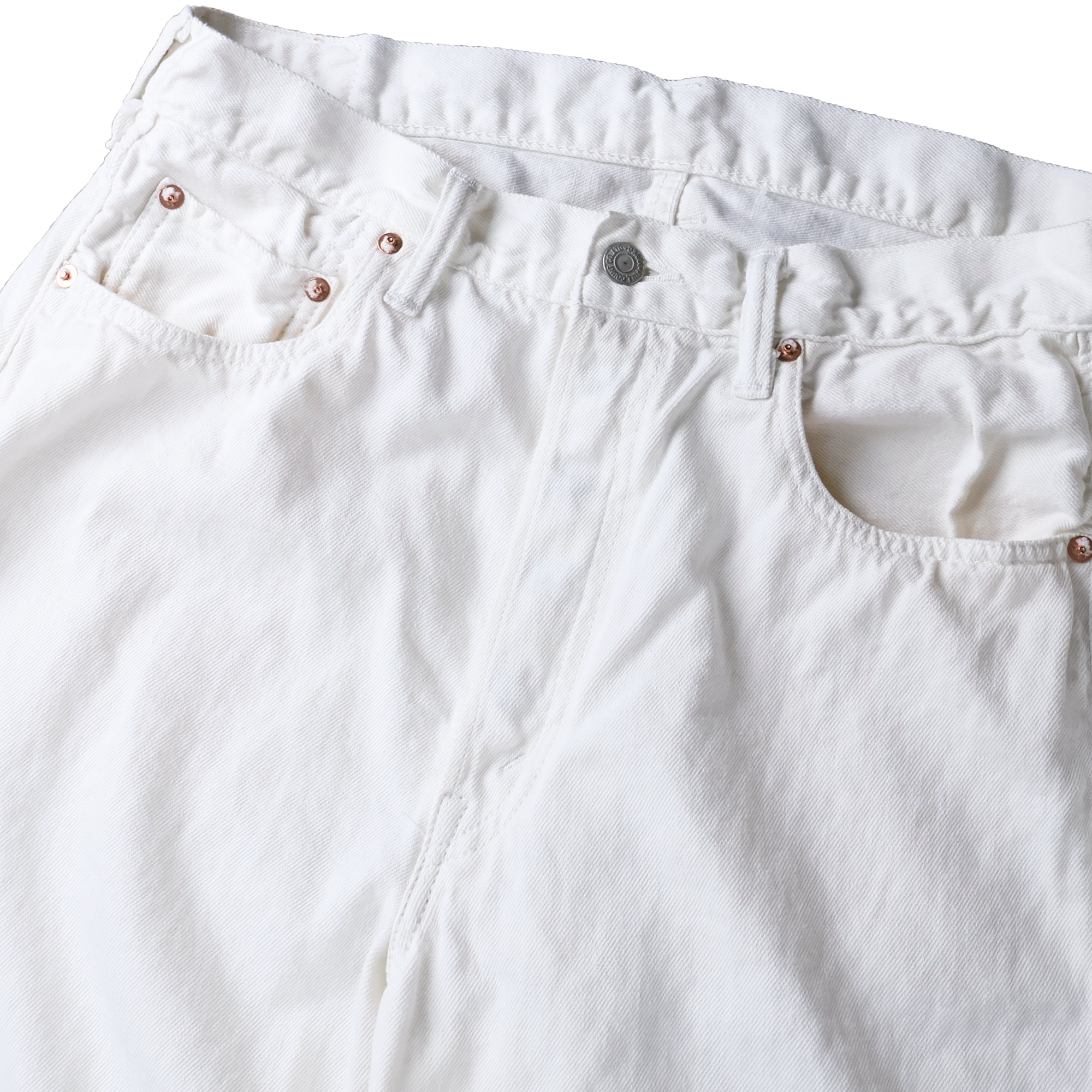 【2027SS】1103WH-27　Cotton Linen White Clean Denim