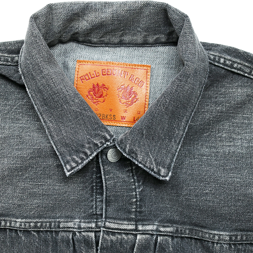 【2025AW】2102BKSSHW Type 2 Black Denim Jacket Dartford (Super Smooth)