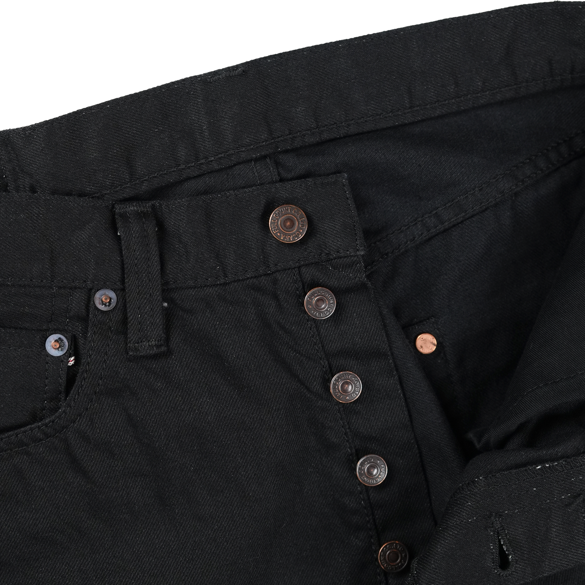 【限定】0105BKBK Wide Black Black Selvedge Denim