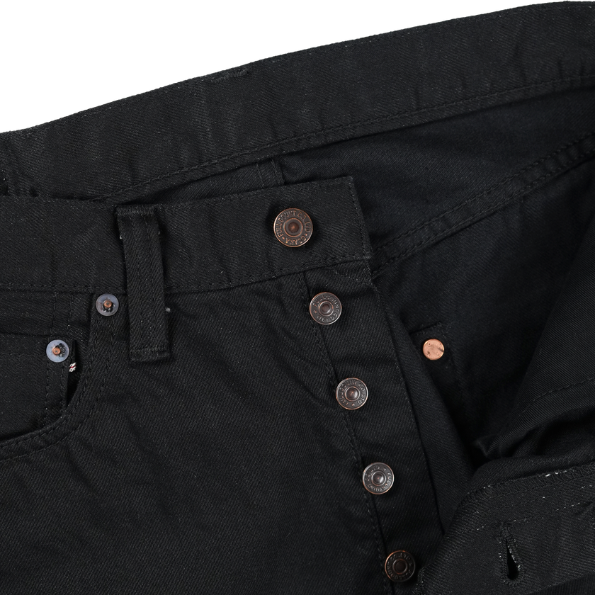 【限定】1101BKBK Straight Black Black Selvedge Denim