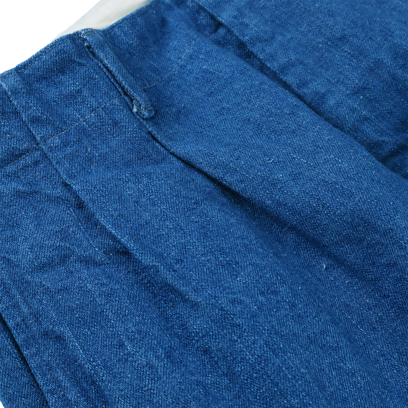 【2027SS】1154-1　Denim Wide Tuck Trousers