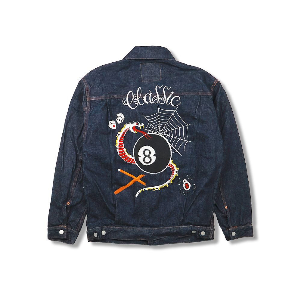 【2026SS】2102E Classic Tattoo Embroidery Type 2 Denim Jacket Original Drawing by “HORIDAI”
